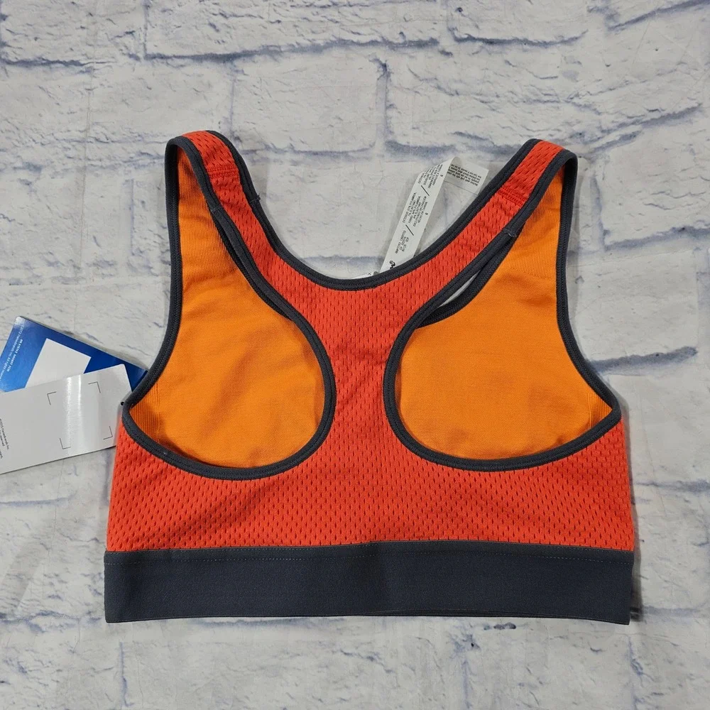 Champion Sports Bra Girls L Orange Seamless Mesh Medium Support B0126